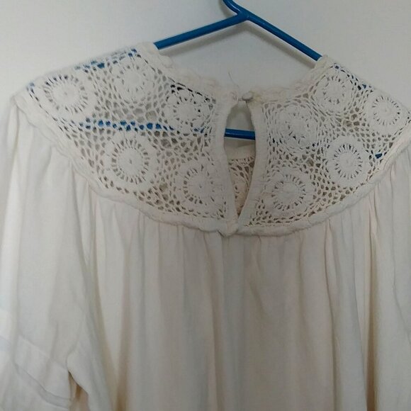 ✨ & Other Stories Paris Atelier Mini Dress ✨ Size 10 | Muslin Natural Crochet - Picture 10 of 11